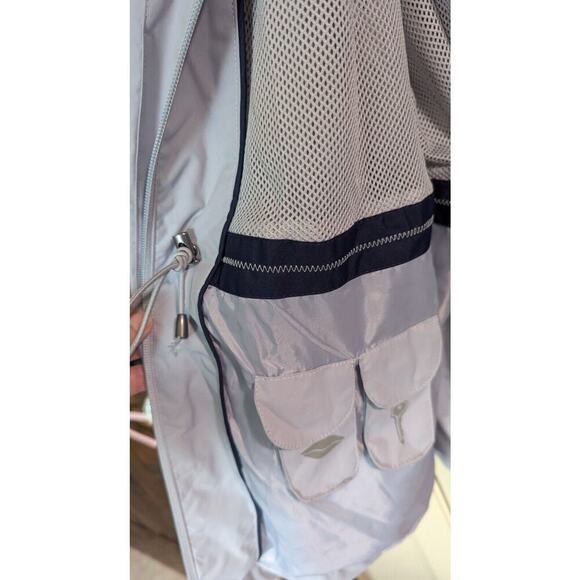 Natural Reflections Gray Hooded Vented Rain Coat Windbreaker Jacket XXL - Picture 4 of 10